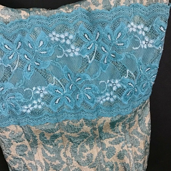 Marciano Ribbed Lace Brocade Textured Bustier S - Picture 2 of 5